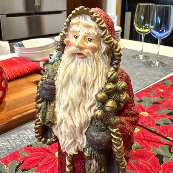 Santa Claus St. Nicholas Resin Figure ~10-1/2" Tall Excellent Condition - Picture 6 of 8